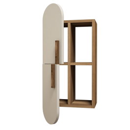 Hanah Home Estantería de Pared Rose - Walnut, Cream